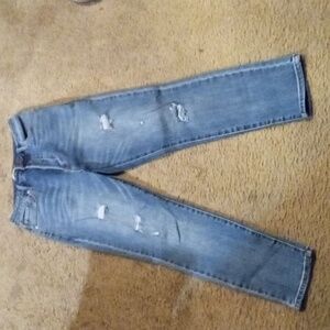 Forever 21 High Waisted Distressed Jeans